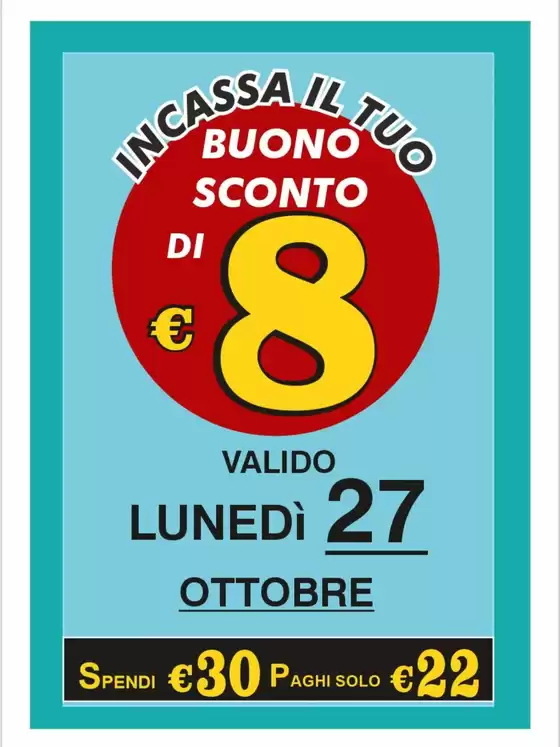 Volantino  a Elmas | Buono sconto di 8€ | 2025-10-27T00:00:00.000Z - 2025-10-27T00:00:00.000Z