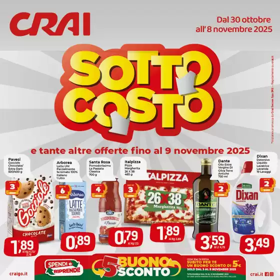 Volantino Crai | Sotto Costo | 2025-10-30T00:00:00.000Z - 2025-11-08T00:00:00.000Z