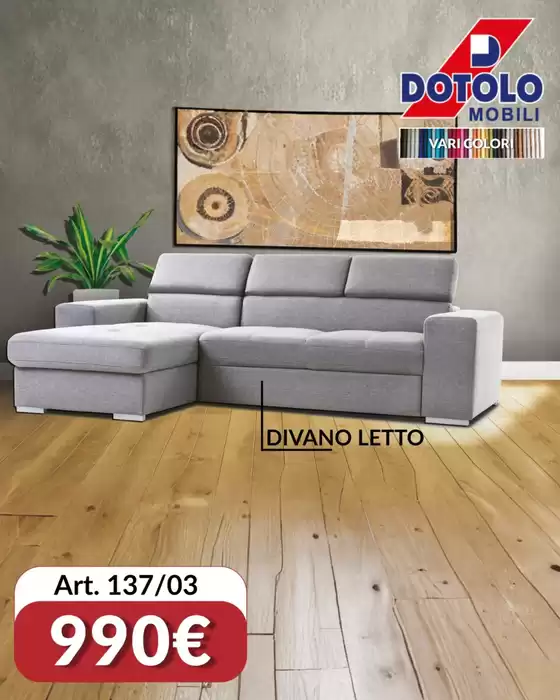 Volantino Dotolo Mobili | Divano Letto  | 2025-10-28T00:00:00.000Z - 2025-11-09T00:00:00.000Z