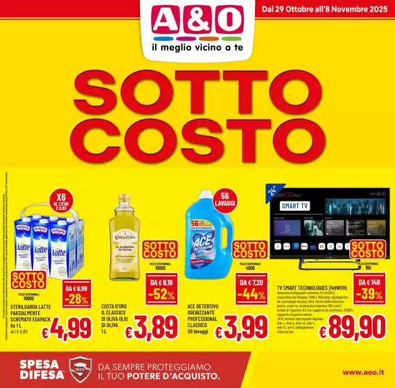 Volantino A&O a Arcugnano | SOTTOCOSTO | 2025-10-29T00:00:00.000Z - 2025-11-08T00:00:00.000Z