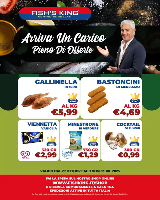 Volantino Fish's King a Arcugnano | Arriva un carico pieno di offerte | 2025-10-28T00:00:00.000Z - 2025-11-09T00:00:00.000Z