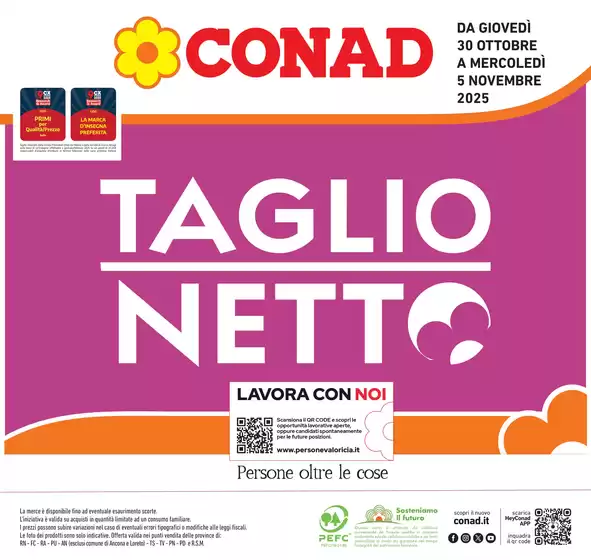 Volantino Conad a Azzano Decimo | Taglio Netto | 2025-10-30T00:00:00.000Z - 2025-11-05T00:00:00.000Z