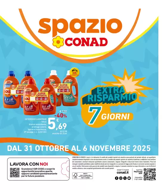 Volantino Spazio Conad a Bovisio-Masciago | 7 giorni extra risparmio | 2025-10-31T00:00:00.000Z - 2025-11-06T00:00:00.000Z