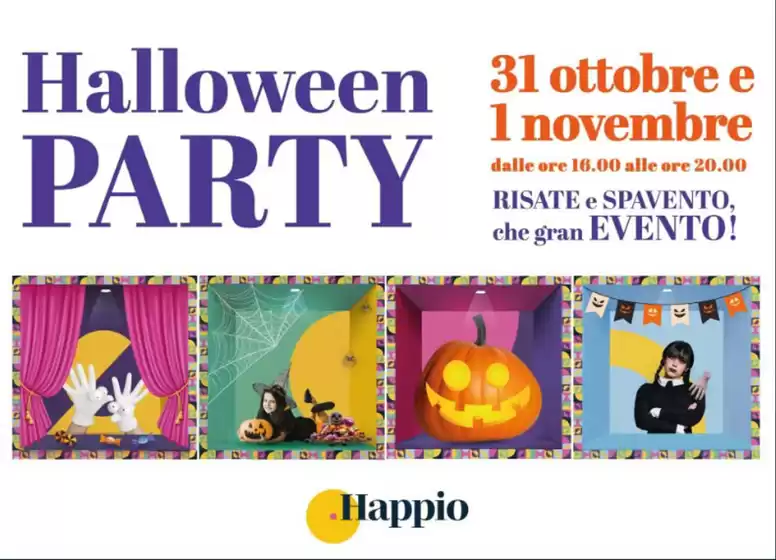 Volantino Centro Commerciale Happio | Halloween party | 2025-10-31T00:00:00.000Z - 2025-11-01T00:00:00.000Z