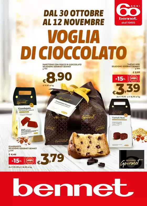 Volantino Bennet a Torino | Voglia Di Cioccolato | 2025-10-30T00:00:00.000Z - 2025-11-12T00:00:00.000Z