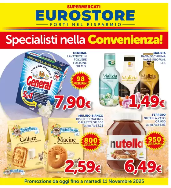 Volantino Supermercati Eurostore a Ancona | Specialisti nella Convenienza! | 2025-10-29T00:00:00.000Z - 2025-11-11T00:00:00.000Z