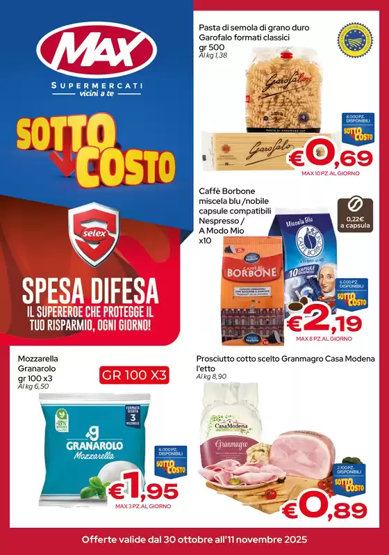 Volantino Max Supermercati a Napoli | Sotto costo | 2025-10-30T00:00:00.000Z - 2025-11-11T00:00:00.000Z