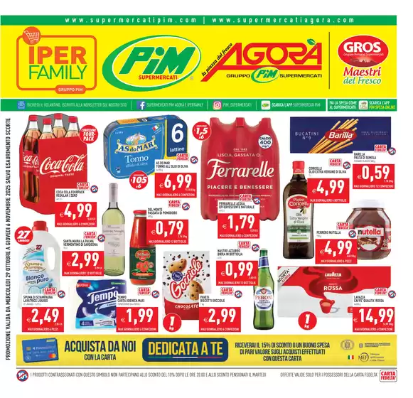 OFFERTE DAL 29 OTTOBRE AL 6 NOVEMBRE 2025