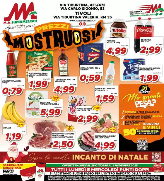 Volantino MA Supermercati a Predoi | Prezzi mostruosi | 2025-10-29T00:00:00.000Z - 2025-11-06T00:00:00.000Z