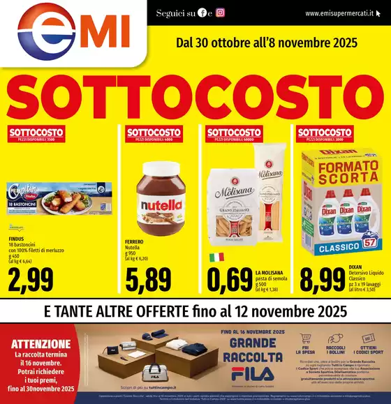 SOTTOCOSTO fino all'8 novembre
