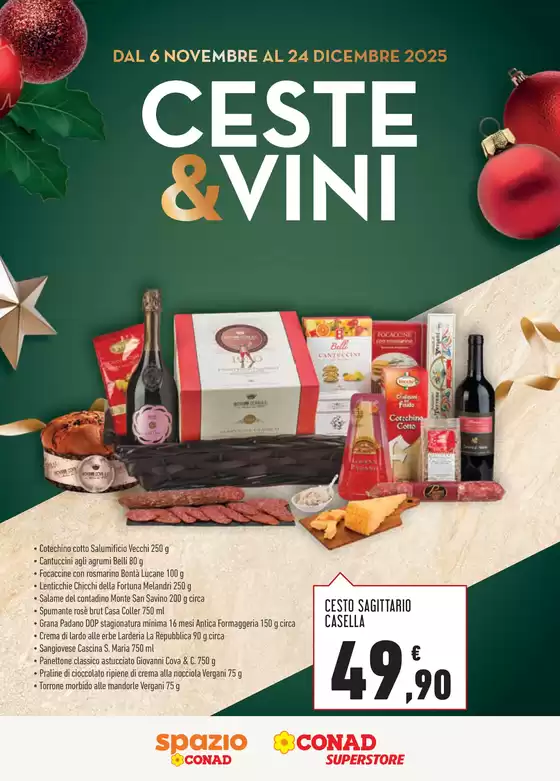 Volantino Spazio Conad a Rozzano | Catalogo Ceste E Vini | 2025-11-06T00:00:00.000Z - 2025-12-24T00:00:00.000Z