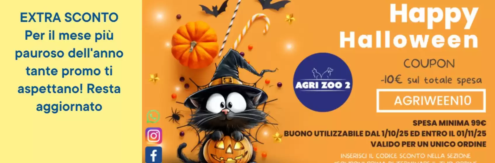Volantino Agri Zoo 2 a Curtatone | Happy halloween -10€ | 2025-10-30T00:00:00.000Z - 2025-11-01T00:00:00.000Z