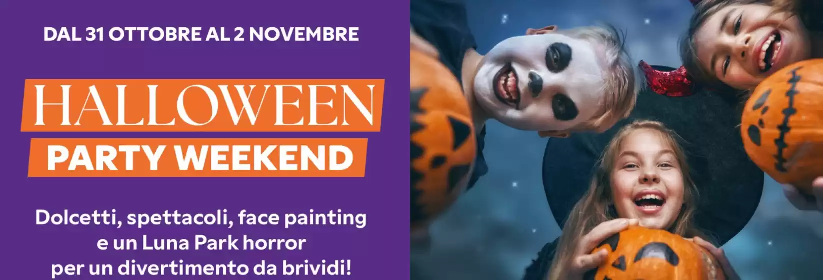 Volantino San Marino Outlet Experience a Pederobba | Halloween party weekend | 2025-10-30T00:00:00.000Z - 2025-11-02T00:00:00.000Z