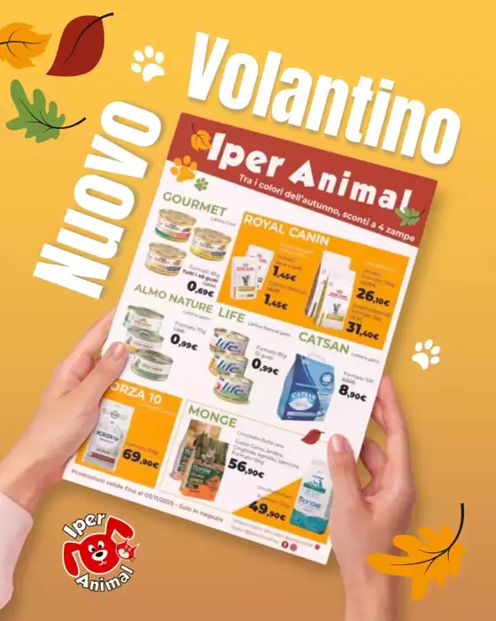Volantino Iper Animal a Bologna | Offerte Iper Animal | 2025-10-31T00:00:00.000Z - 2025-11-03T00:00:00.000Z