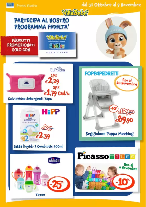 Offerte del volantino valide dal 31 ottobre al 9 novembre