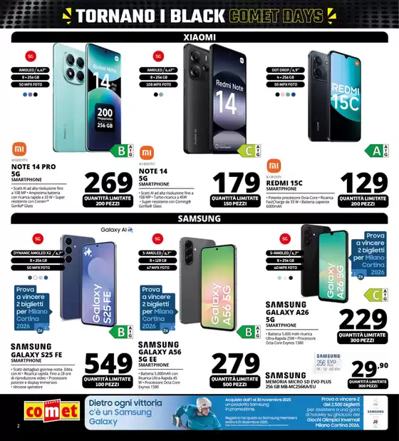 Tornano i black Comet days!