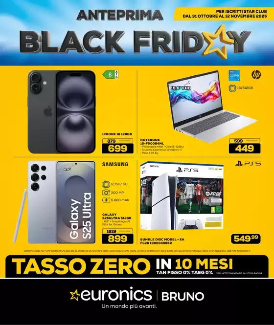 Anteprima Black Friday a tasso zero