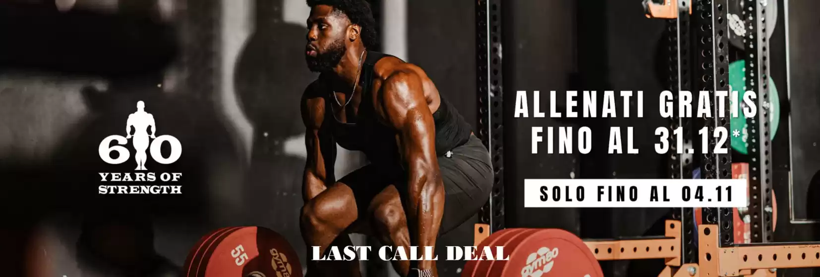 Volantino Gold's Gym a Marsala | Allenati gratis fino al 31.12.2025 | 2025-10-31T00:00:00.000Z - 2025-11-04T00:00:00.000Z