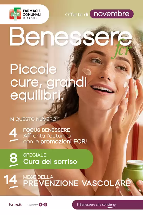 Volantino Farmacie Comunali Riunite | Piccole cure, grandi equilibri. | 2025-11-01T00:00:00.000Z - 2025-11-30T00:00:00.000Z