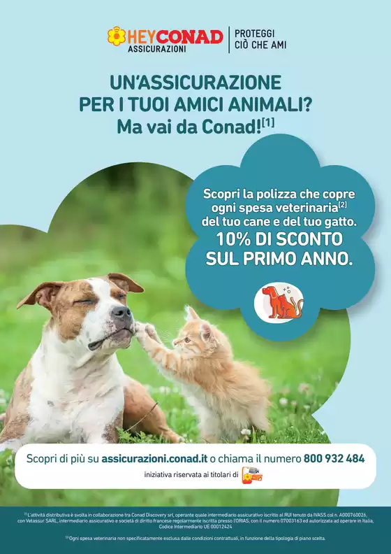 Volantino Pet Store Conad a Pontedera | HEY CONAD ASSICURAZIONE CANI E GATTI | 2025-11-03T00:00:00.000Z - 2025-11-17T00:00:00.000Z