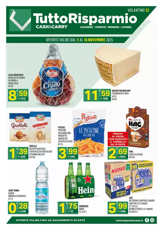 Volantino Tutto Risparmio Cash&Carry a Monopoli | Offerte valide dal 3 al 16 novembre 2025 | 2025-11-03T00:00:00.000Z - 2025-11-16T00:00:00.000Z