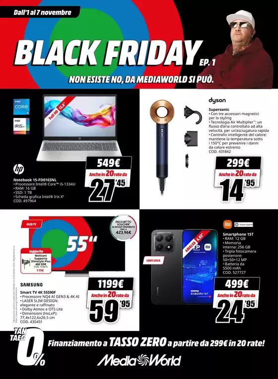 Volantino MediaWorld a Grosseto | Black friday | 2025-11-01T00:00:00.000Z - 2025-11-07T00:00:00.000Z