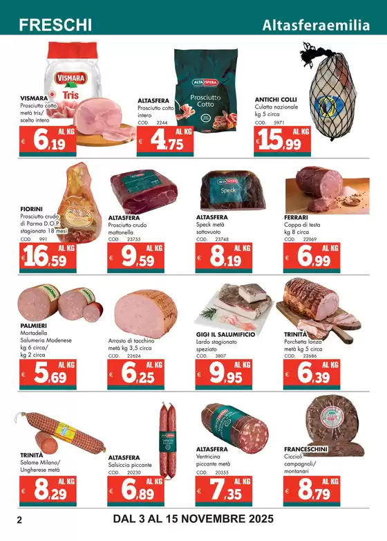 Dal 3 al 15 Novembre 2025