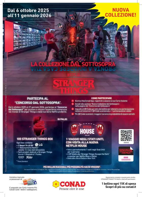Volantino Conad Superstore a Surano | Bollini Stranger Things: velocizza la raccolta | 2025-11-03T00:00:00.000Z - 2025-11-16T00:00:00.000Z