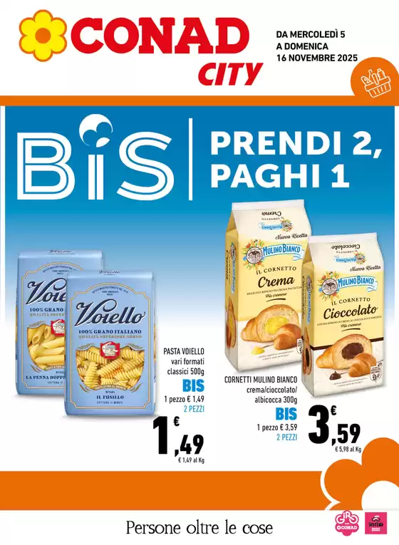 Volantino Conad City a Lesmo | Bis - Prendi 2, paghi 1 | 2025-11-05T00:00:00.000Z - 2025-11-16T00:00:00.000Z