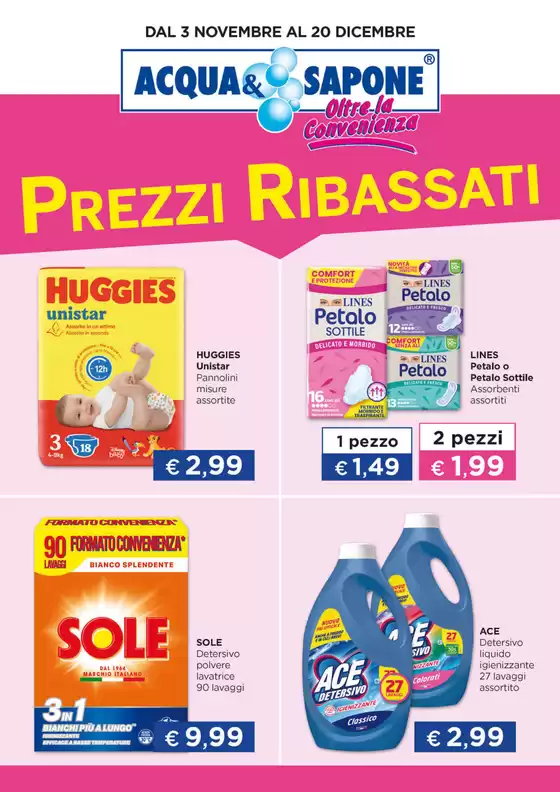 Volantino Acqua & Sapone a Viareggio | PREZZI RIBASSATI | 2025-11-03T00:00:00.000Z - 2025-12-20T00:00:00.000Z
