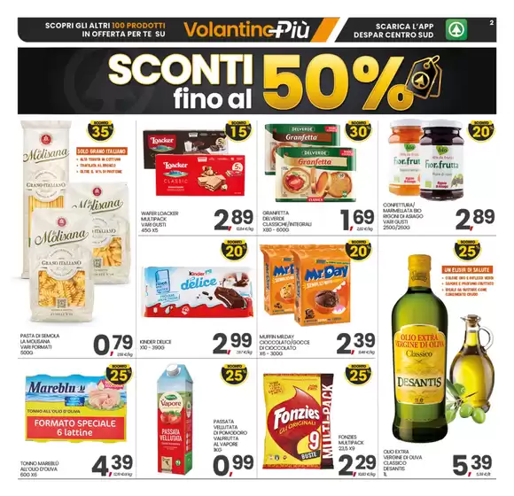 Sconti fino al 50%