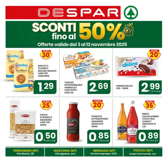 Sconti fino al 50%
