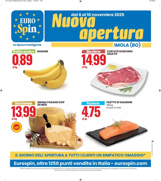 Volantino Eurospin a Foggia | Nuova Apertura  | 2025-11-06T00:00:00.000Z - 2025-11-16T00:00:00.000Z
