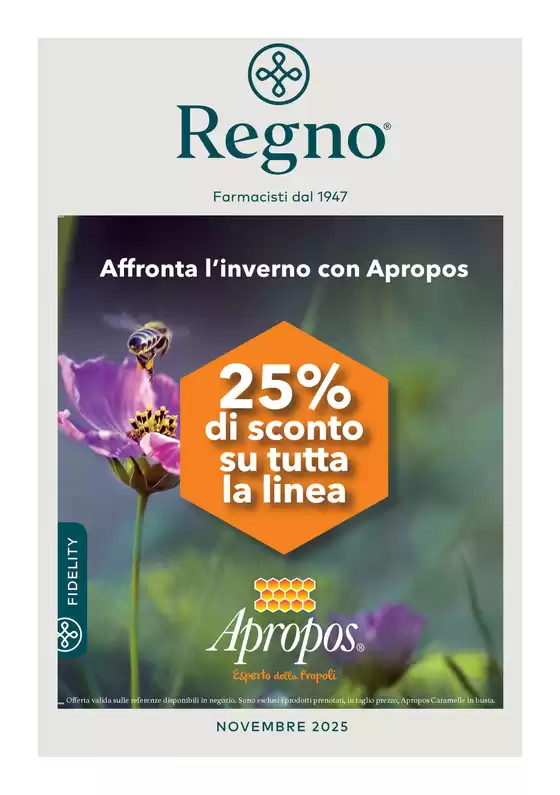 Volantino Farmaregno | Novembre 2025 | 2025-11-03T00:00:00.000Z - 2025-11-30T00:00:00.000Z