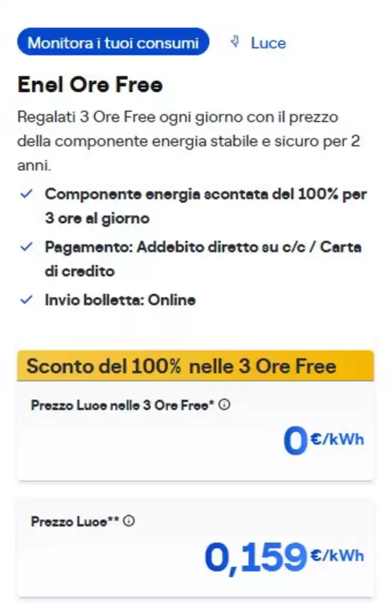 Volantino Spazio Enel a Chiavari | Enel Ore Free | 2025-11-03T00:00:00.000Z - 2025-11-12T00:00:00.000Z
