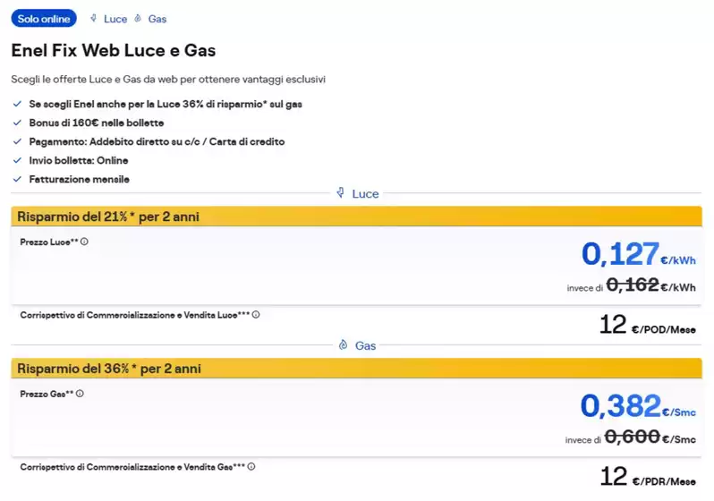Enel fix web luce e gas