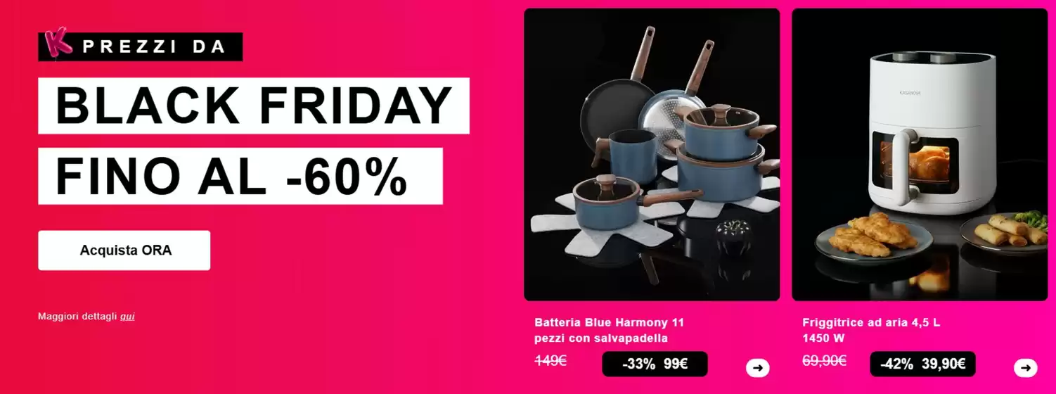 Black friday fino al -60%