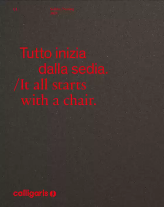 Volantino Calligaris | 01 sedie / seating | 2025-11-04T00:00:00.000Z - 2025-11-18T00:00:00.000Z