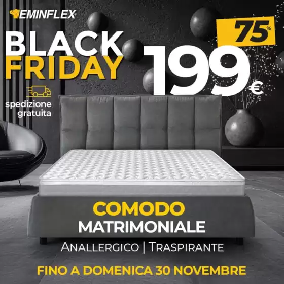 Volantino Eminflex a Alessandria | Comodo matrimoniale | 2025-11-04T00:00:00.000Z - 2025-11-30T00:00:00.000Z