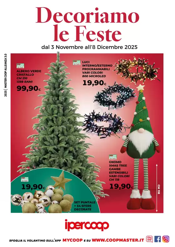 Volantino Ipercoop | Decoriamo le Feste | 2025-11-03T00:00:00.000Z - 2025-12-08T00:00:00.000Z