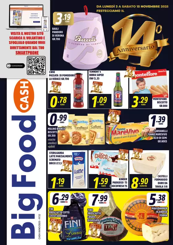 Volantino Big Food a Monzuno | Anniversario | 2025-11-03T00:00:00.000Z - 2025-11-15T00:00:00.000Z
