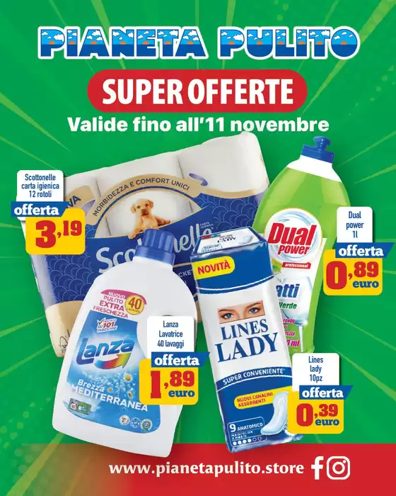 Volantino Pianeta Pulito a Treviso | Super offerte | 2025-11-04T00:00:00.000Z - 2025-11-11T00:00:00.000Z