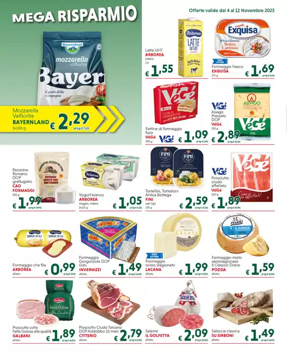 Offerte valide dal 4 al 12 novembre
