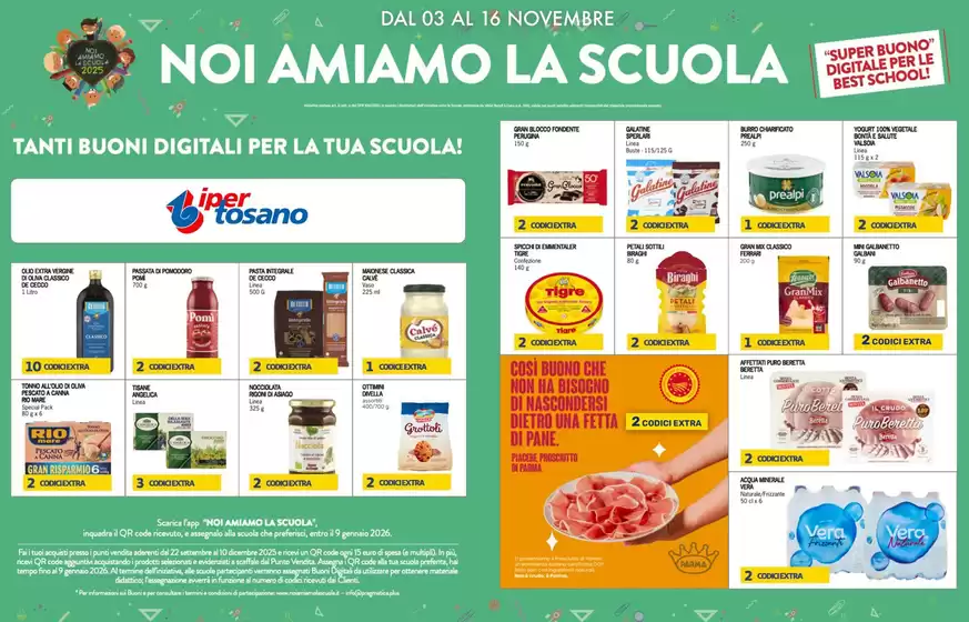 Volantino Iper Tosano | Noi amiamo la scuola | 2025-11-04T00:00:00.000Z - 2025-11-16T00:00:00.000Z