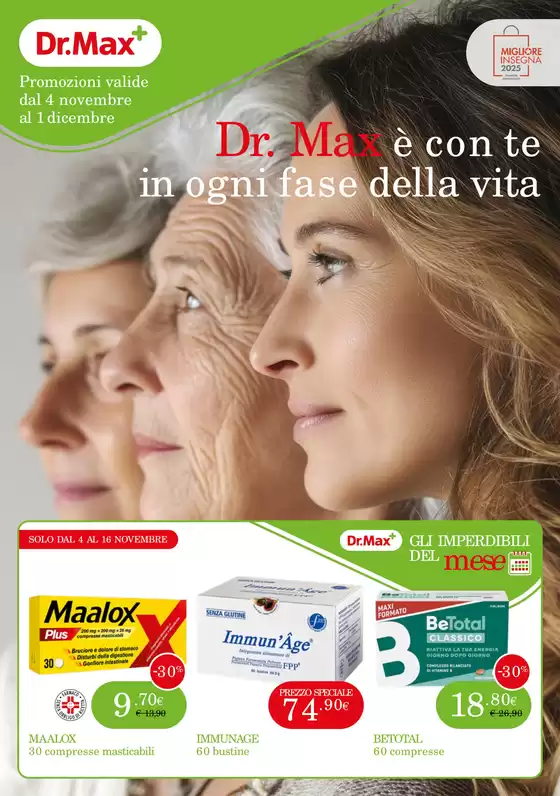 Volantino Dr.Max a Alberona | Dr.Max e con te in ogni fase della vita | 2025-11-04T00:00:00.000Z - 2025-12-01T00:00:00.000Z