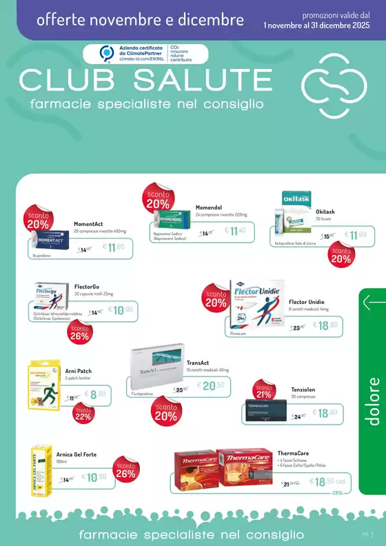 Volantino Club Salute a Parma | Offerte novembre e dicembre | 2025-11-04T00:00:00.000Z - 2025-12-31T00:00:00.000Z