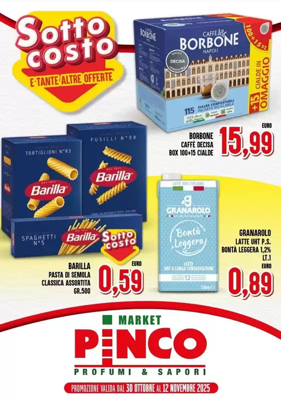 Volantino Market Pinco a Trevignano | Sottocosto | 2025-10-30T00:00:00.000Z - 2025-11-12T00:00:00.000Z