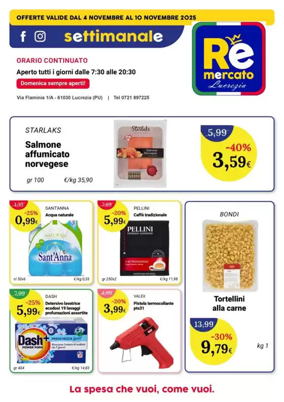 Volantino Re Mercato Lucrezia | Offerte valide dal 4 novembre al 10 novembre | 2025-11-04T00:00:00.000Z - 2025-11-10T00:00:00.000Z