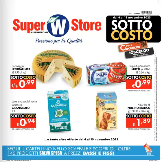 Volantino Super W | Sottocosto | 2025-11-06T00:00:00.000Z - 2025-11-19T00:00:00.000Z