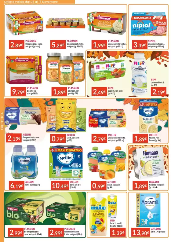 Offerte valide dal 3 al 16 novembre